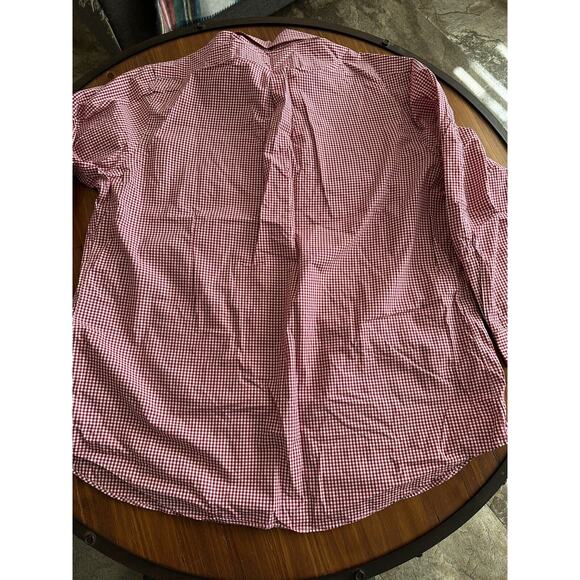 Ralph Lauren VINTAGE, Button Up XL Red/White Check Navy Pony Long Sleeve - Picture 10 of 11